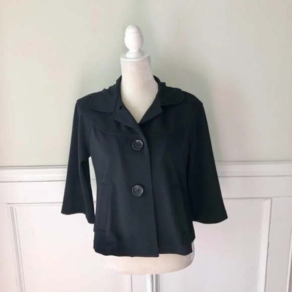 Michael Kors Cropped Swing Jacket Black M - Picture 1 of 6